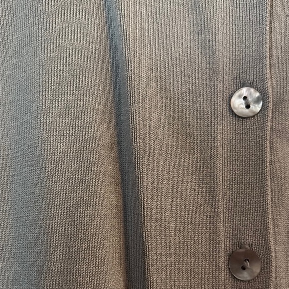 August Silk Gray Button-Up Cardigan Sweater - Picture 3 of 3